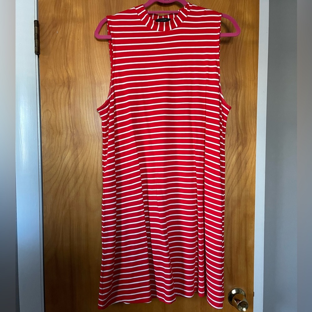 J. Crew High Neck Striped Dress